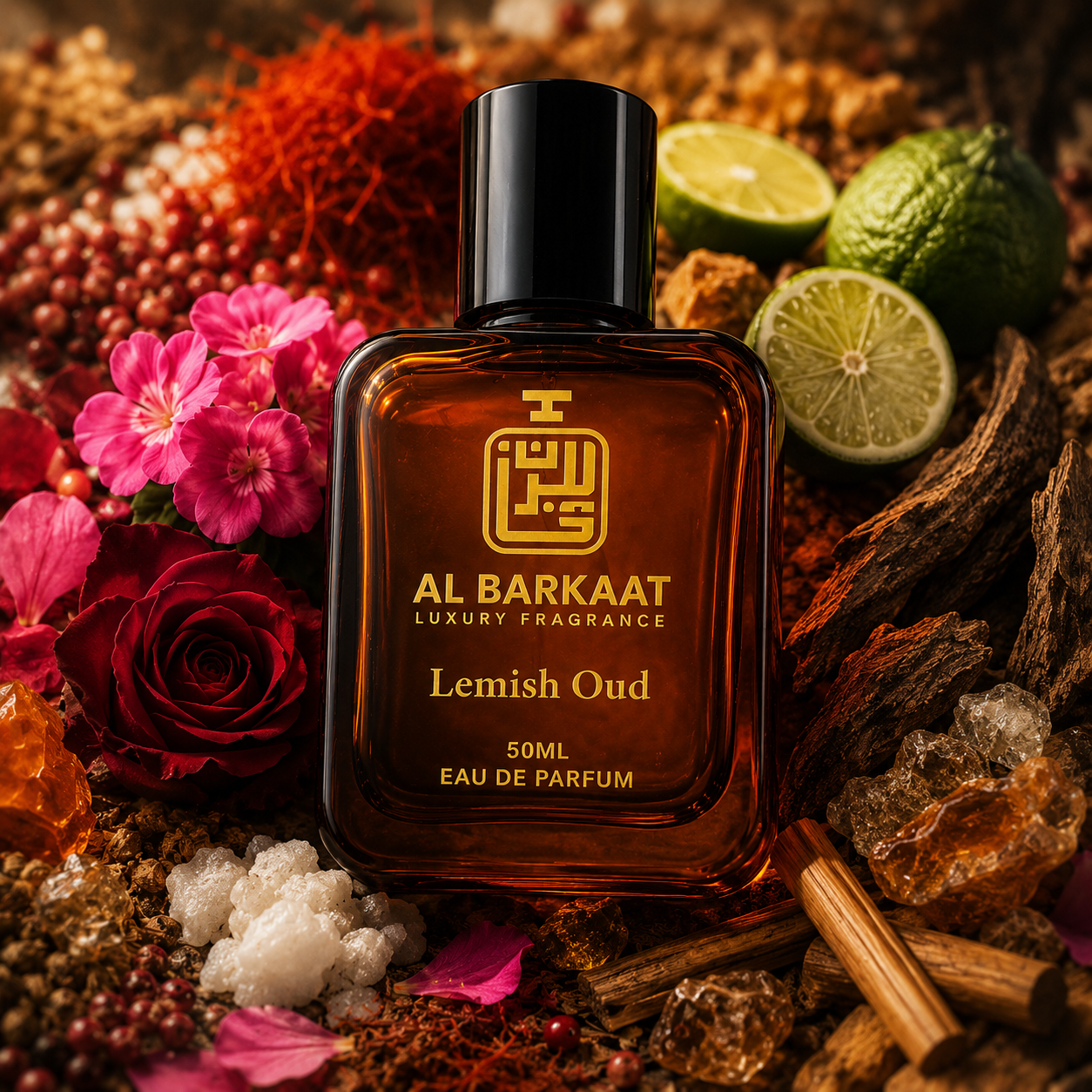 Lemish Oud Parfum 50ML | Rich Arabic Woody Oud & Spicy Fragrance | For Men & Women