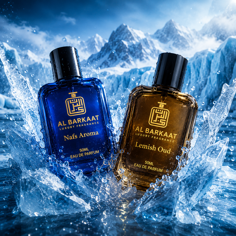 AL BARKAAT Premium Perfume Gift Set | Nafs Aroma + Lemish Oud | 2 x 50ML Eau De Parfum